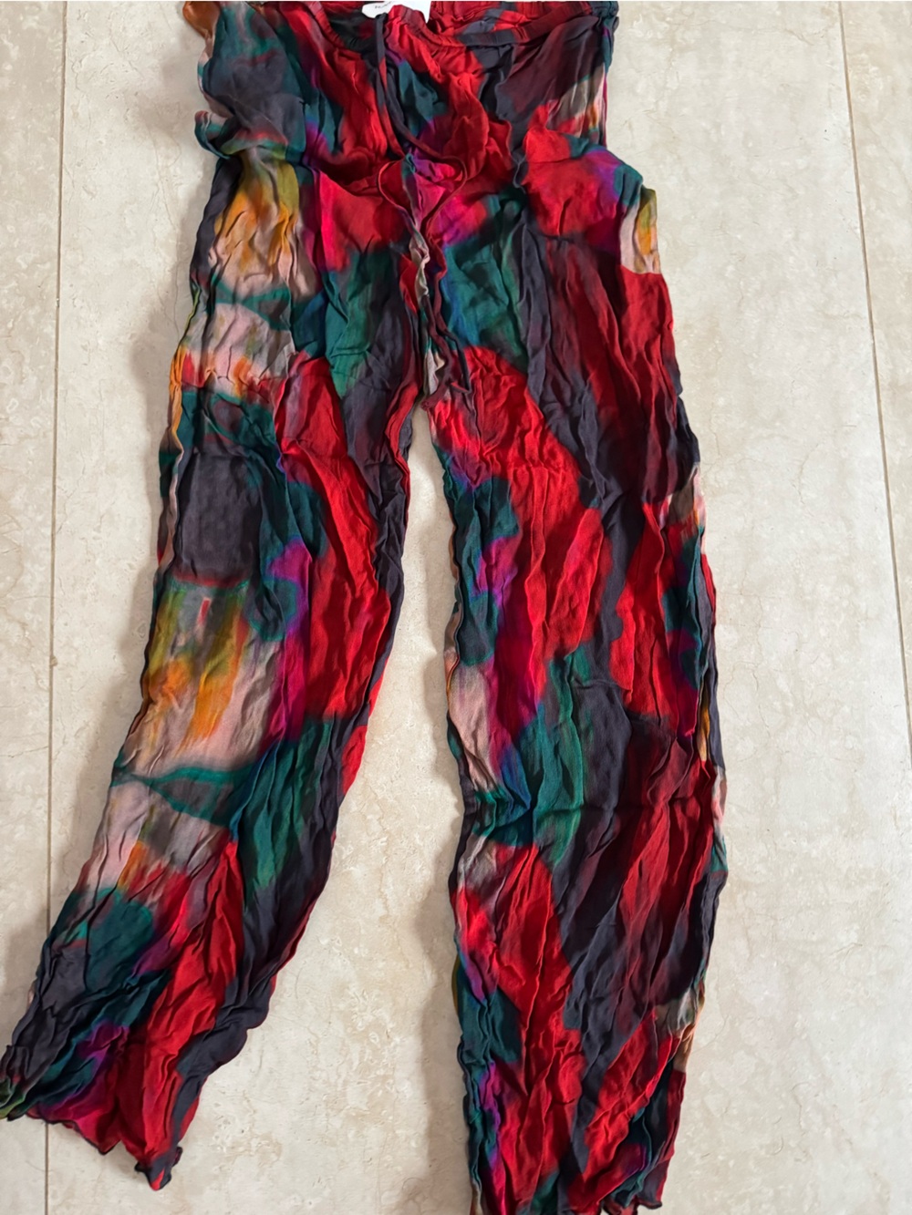 Rat & Boa Multicolor Tie-Dye pants in Red, Teal, Purple***READ Description